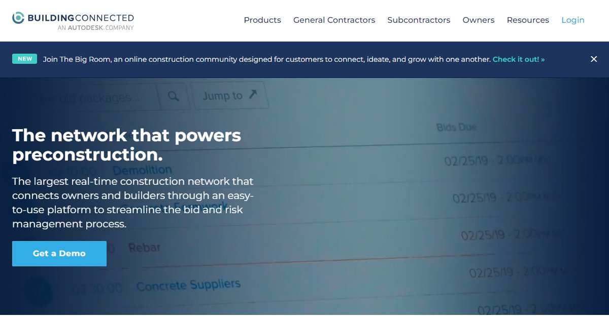 BuildingConnected by Autodesk - featured BIM software image