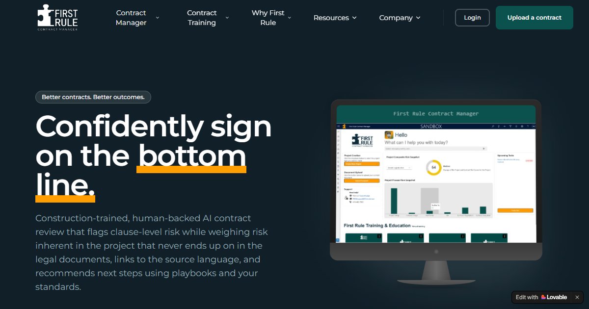 First Rule Contract Manager - featured BIM software image