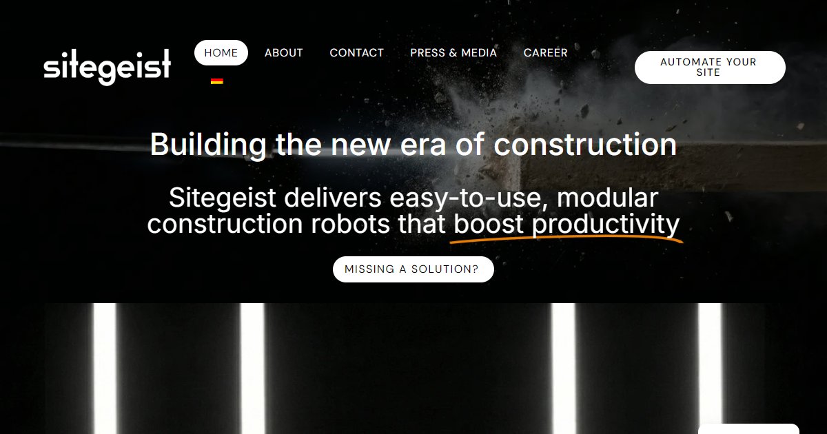 Sitegeist Robotics - featured BIM software image