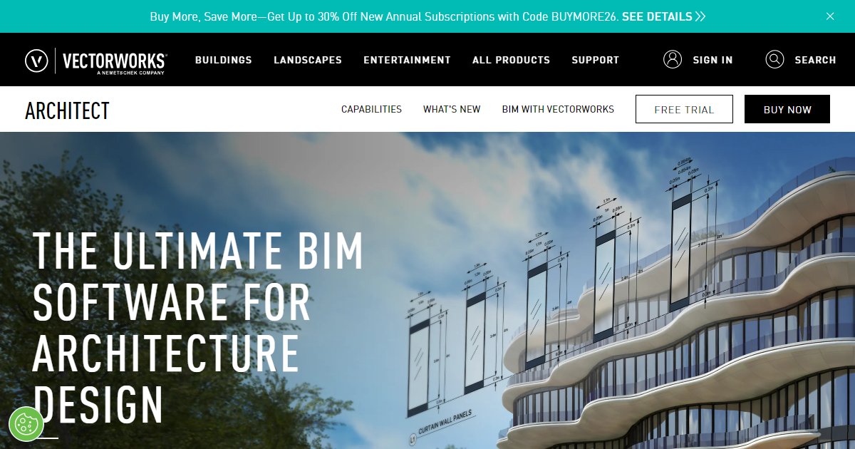 Vectorworks Architect - featured BIM software image