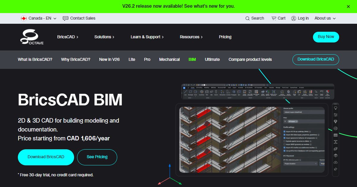 BricsCAD BIM - featured BIM software image