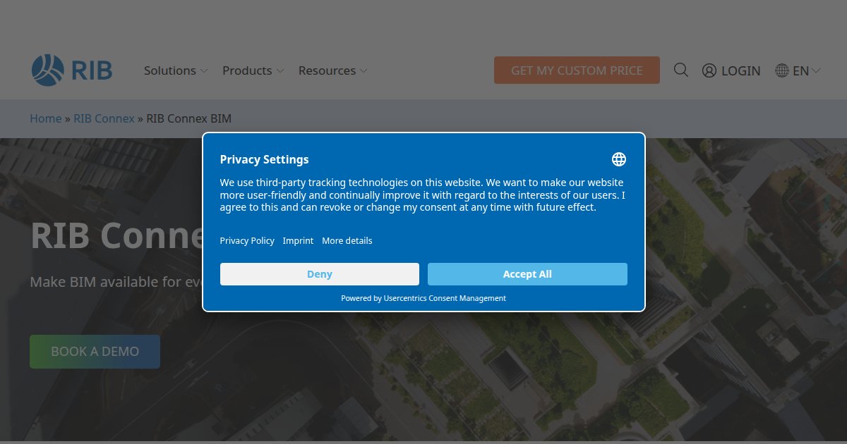 RIB Connex - featured BIM software image