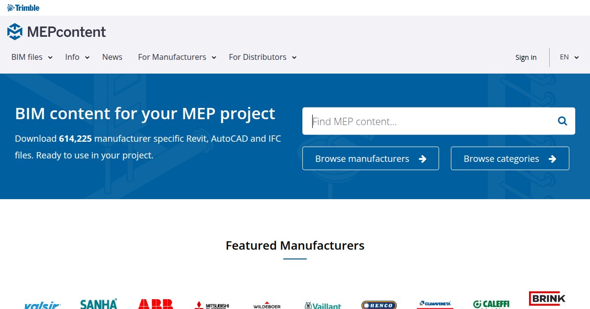 MEPcontent - featured BIM software image