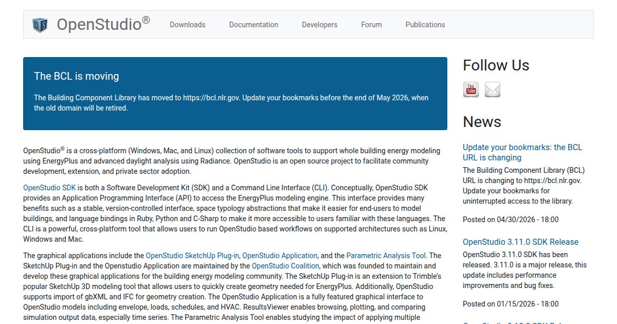 OpenStudio - featured BIM software image