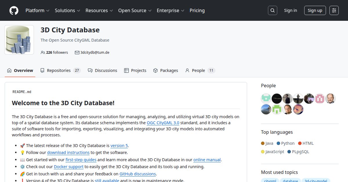 3D City Database - featured BIM software image
