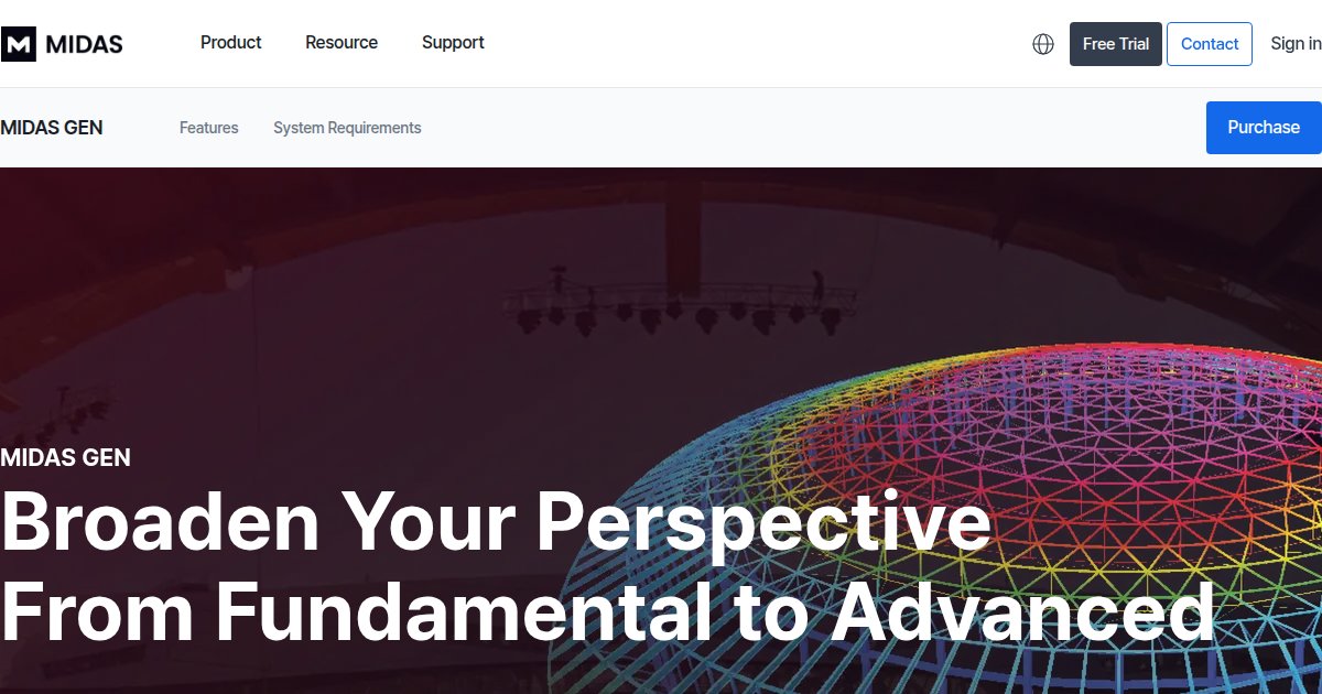 MIDAS Gen - featured BIM software image