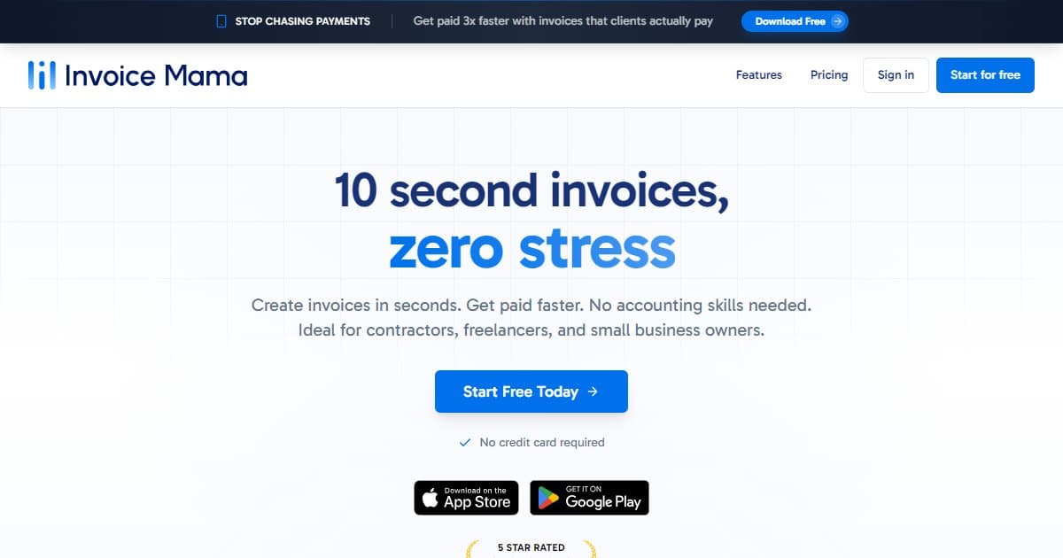 Invoice Mama - featured BIM software image