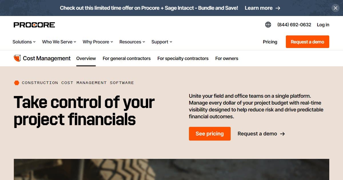 Cost Management by Procore - featured BIM software image