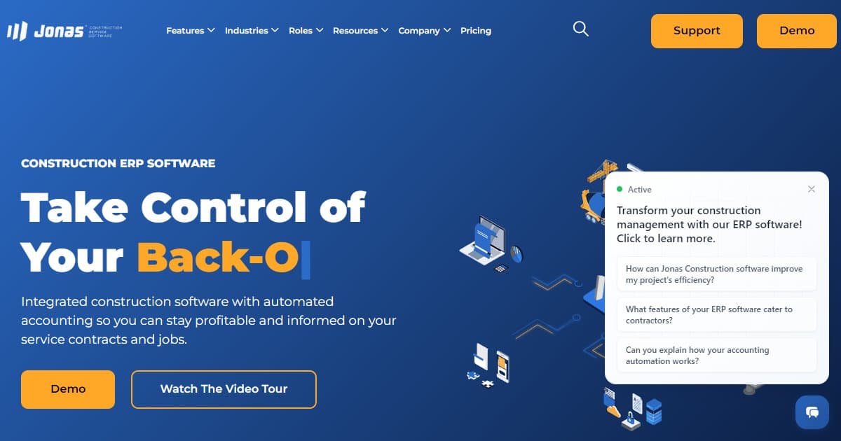 Jonas Construction Software - featured BIM software image