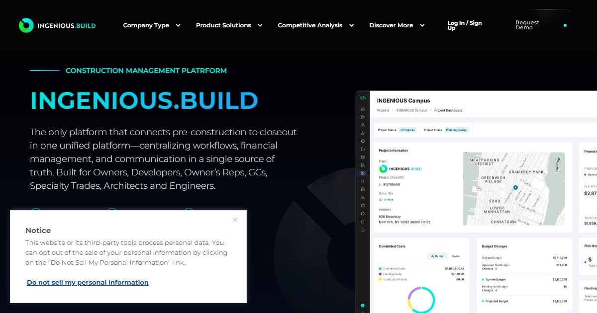 Ingenious Build - featured BIM software image